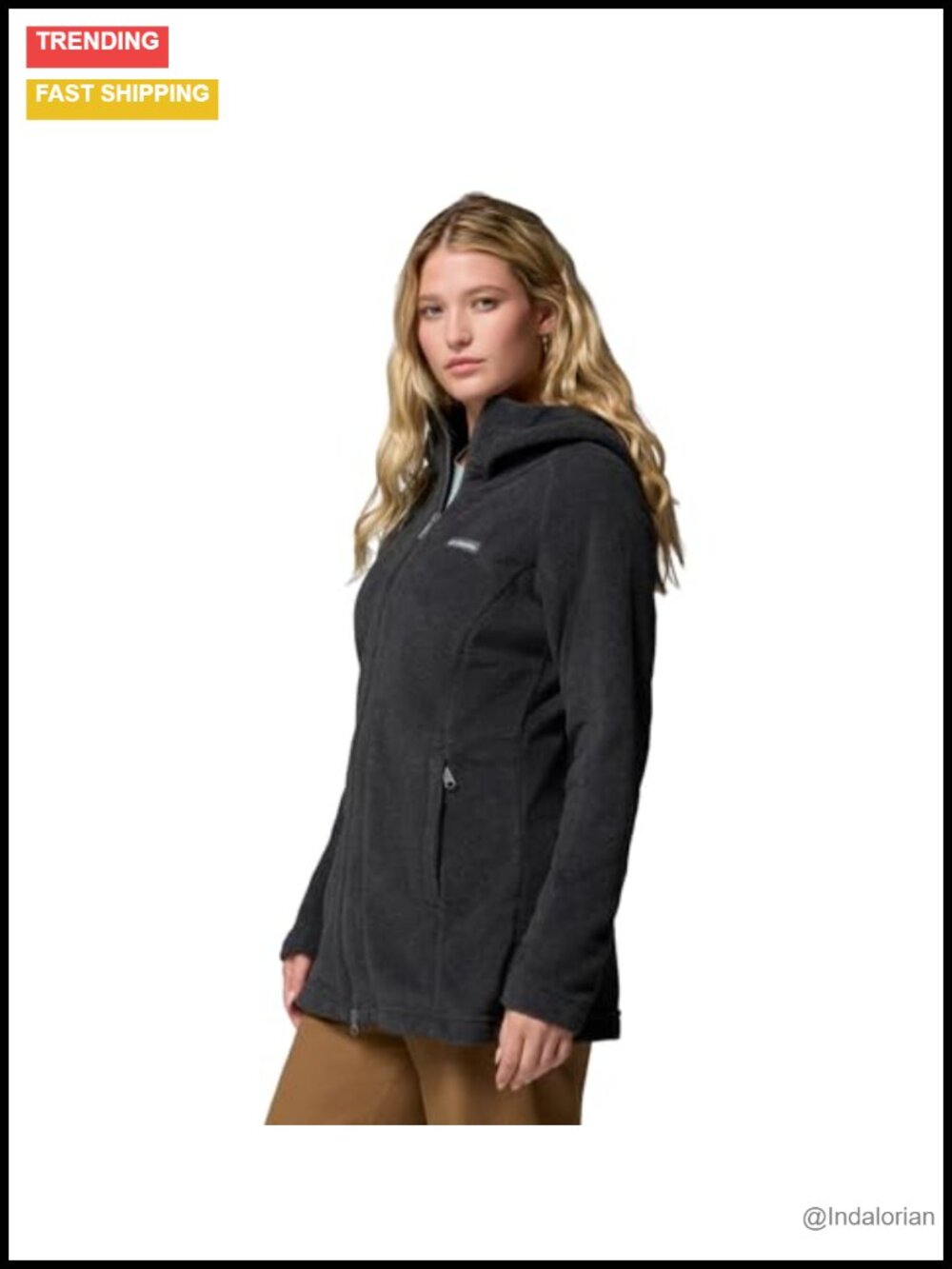 Columbia Women's Benton Springs II Long Hoodie Fleece Jacket - Picture 3 of 6